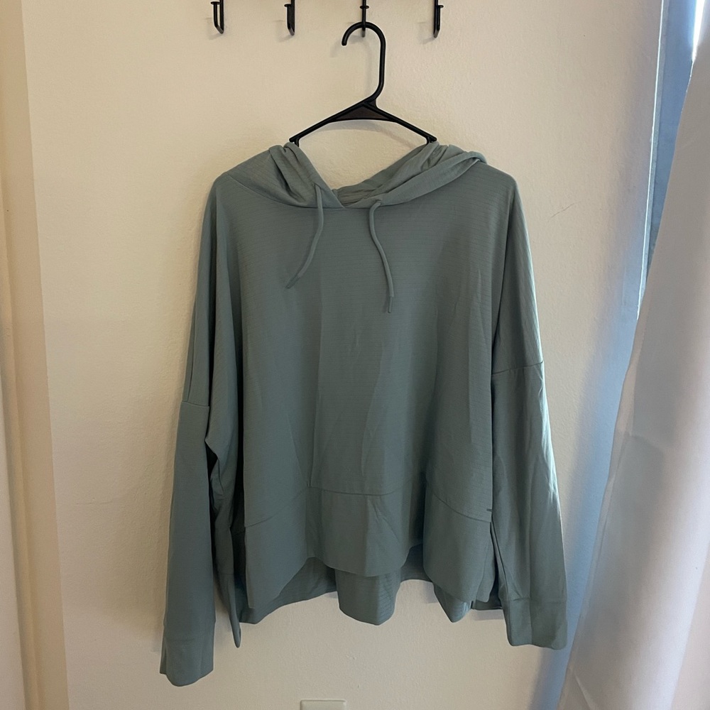 Thin Green light weight workout sweat shirt hoodie